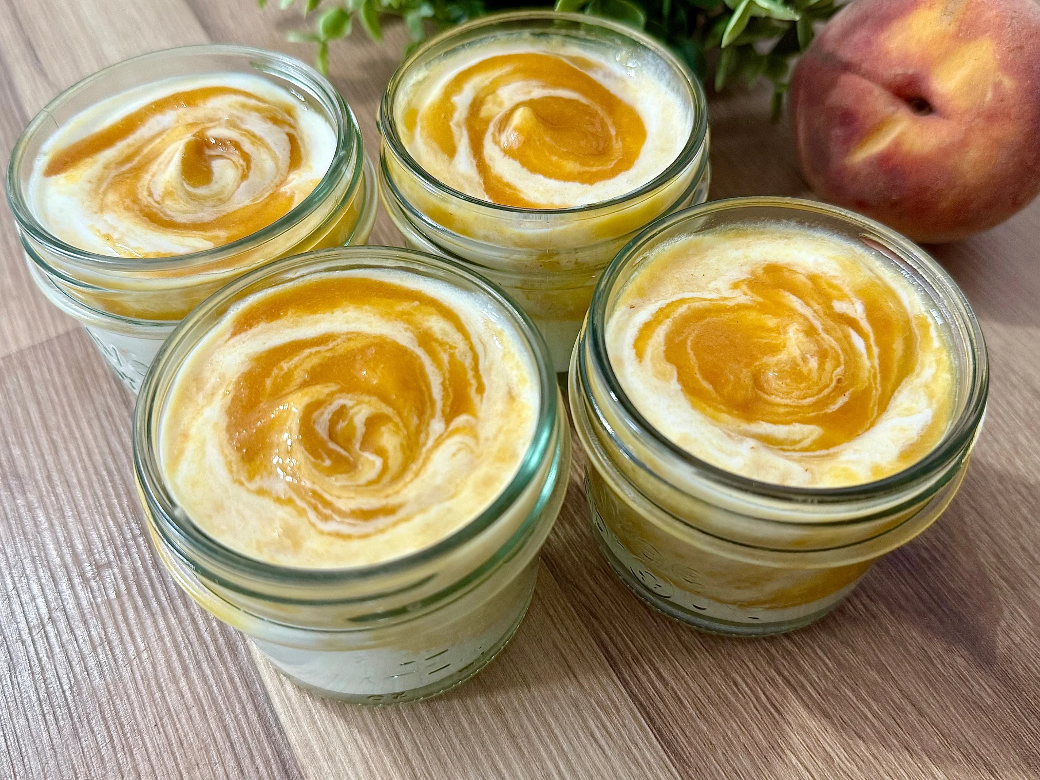 Homemade Peach Yoghurt